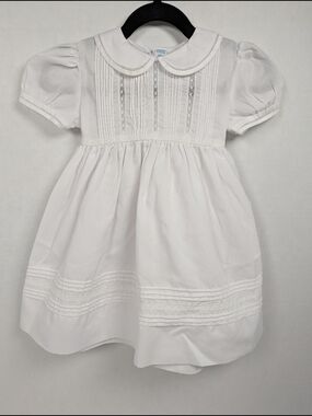 Feltman Brothers White Flower Girl Dress Christening Baptism Heirloom 12 Months
